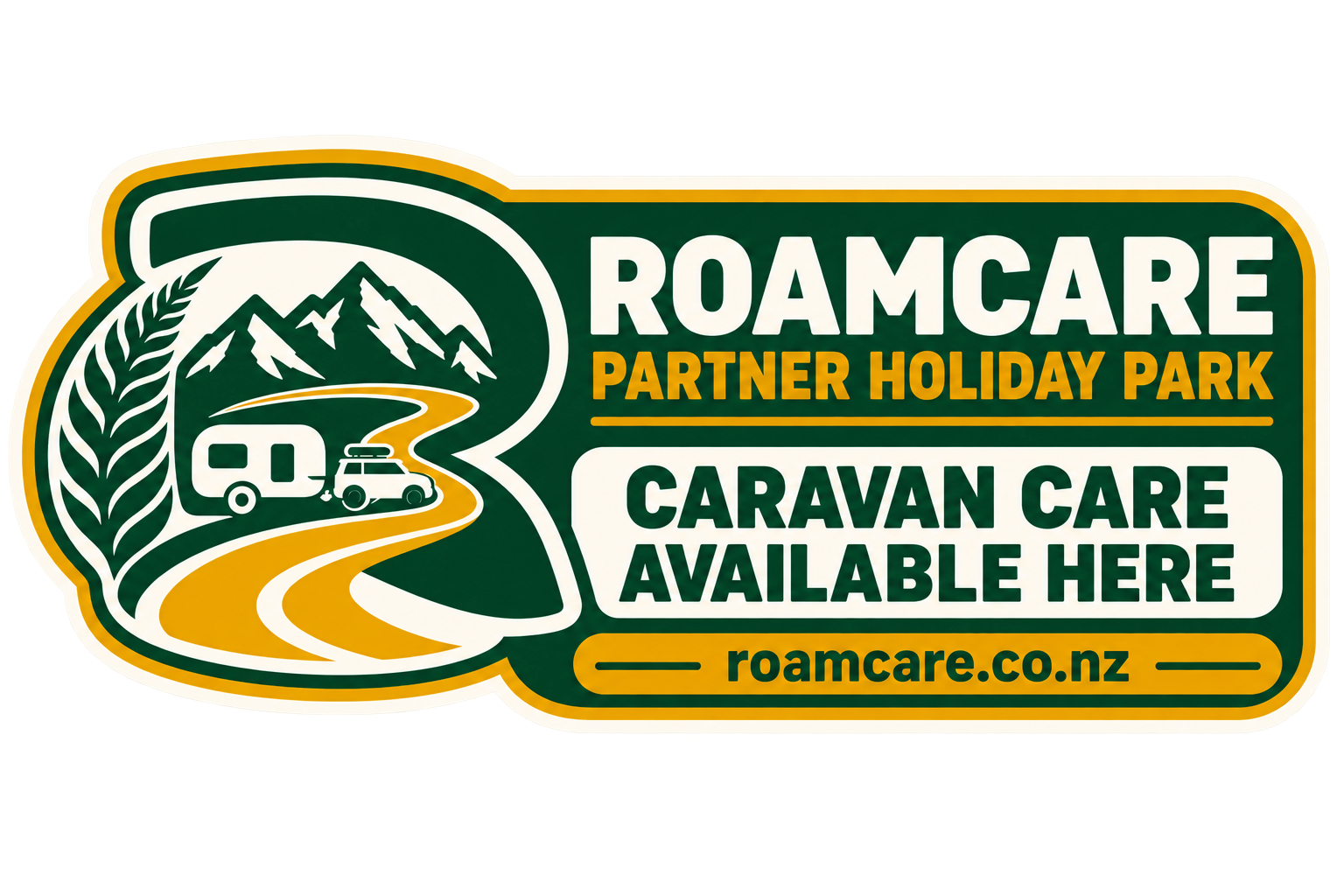 RoamCare partner holiday park caravan care available here badge